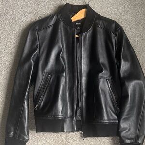 Boss Sleek Black Bomber Jacket